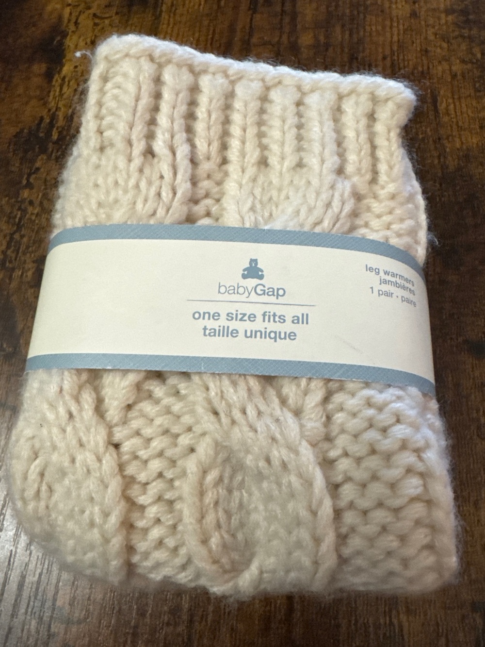 NWT babyGap Cream Cable Knit Leg Warmers One Size⁠ - Picture 2 of 3